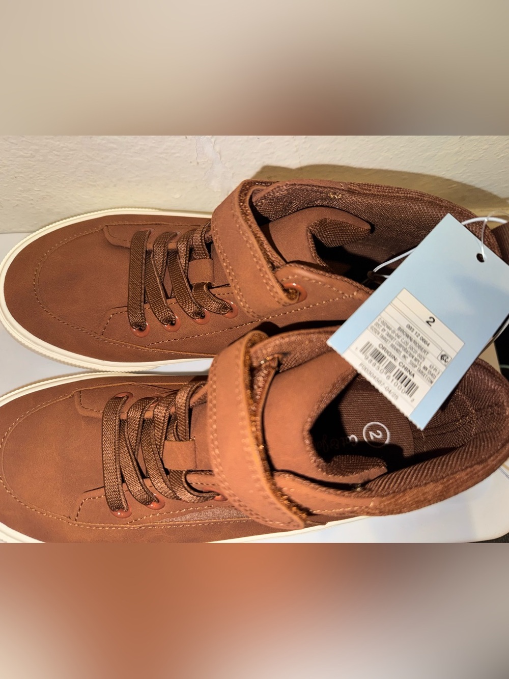Kids Brown High-Top Sneakers - Picture 2 of 2